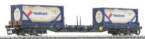 Container car with two tank containers &quot;Nedloyd&quot;<br /><a href='images/pictures/Tillig/15508.jpg' target='_blank'>Full size image</a>